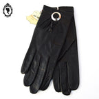 Magnifiques gants femme cuir souple noir T 6 1/2 - 6,5 vintages et neufs