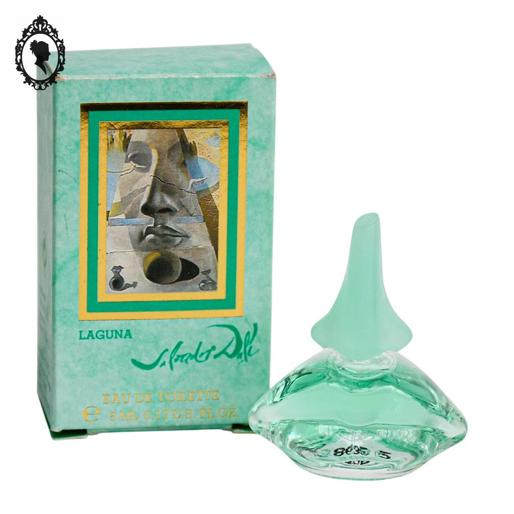 Miniature de parfum Laguna 5 ml de Salvador Dali vert avec boite