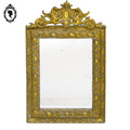 Miroir ancien avec fronton chimère phénix doré style Régence ou Napoléon 3 H 60 cm