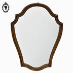 Miroir glace cadre baroque chantourné forme écusson année 50 60 H 55 cm vintage