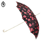 Parapluie fleuri rouge noir Nail Europ collection vintage