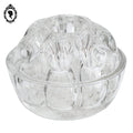 Petit vase pique fleurs Reims rond verre blanc 9 trous vintage