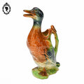 Pichet à eau à vin forme canard en porcelaine barbotine vintage