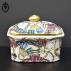 Rare terrine porcelaine passementerie tambour corne de chasse asiatique ancienne ART D’ASIE