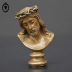 Sceau cachet statue tête buste Christ signé L. Madrassi bronze doré 19ième