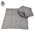Service 10 serviettes de table anciennes damassées gris anthracite sans monogramme