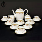 Service à café 8 tasses cafetière pots W Winterling Kirchenlamitz Germany Bavaria fleuri or vintage ancien