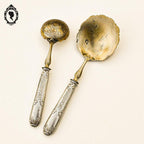 Service de couverts à fraise argent fourré vermeil doré ancien