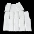 Service nappe et 12 serviettes de table anciennes damassées blanches monogramme CC