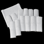 Service nappe et 12 serviettes de table anciennes damassées blanches monogramme JR