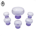 Rare service à dessert coupe et 5 coupelles en cristal violet ancien Art Déco