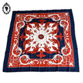 Superbe foulard soie collection La Prévention Routière rare bleu blanc rouge vintage