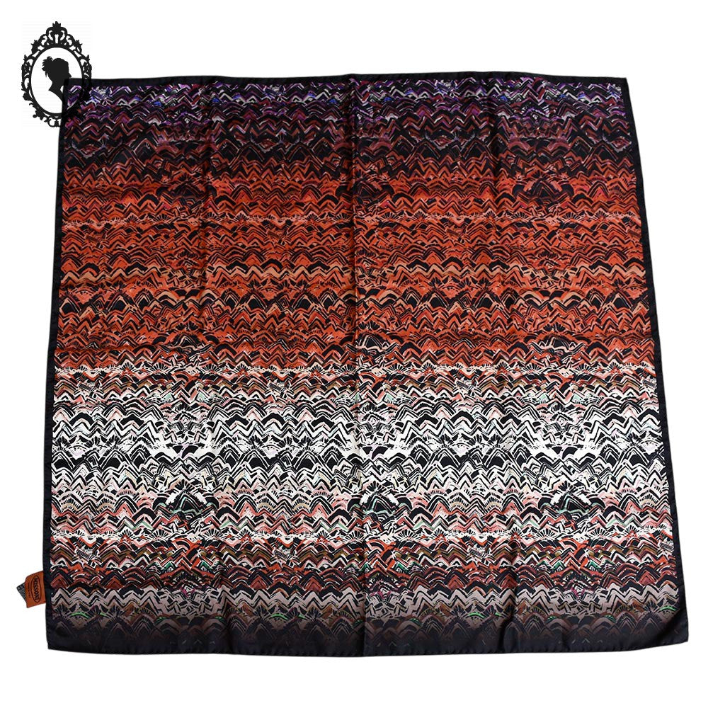 Superbe foulard soie collection Missoni Italie polychrome vintage