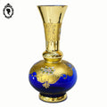 Vase soliflore bleu et doré style Murano H 30 cm vintage