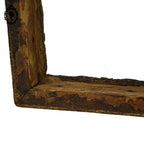 Cadre ancien rectangulaire 25 x 19 cm bois sculpté vide feuillure 21,4 x 16 cm
