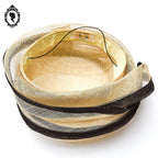 Chic Chapeau femme cérémonie beige marron JOA NELL sisal paille NEUF Taille M ou 56 cm
