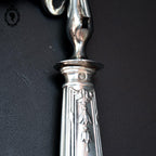 Coffret 3 couverts service complet à découper gigot argent fourré décor Louis XV ancien XIX ième