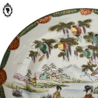 Lot 1 plat 4 assiettes art d’Asie porcelaine japonaise Japon Rokuzo signées 1920 1940 anciennes or