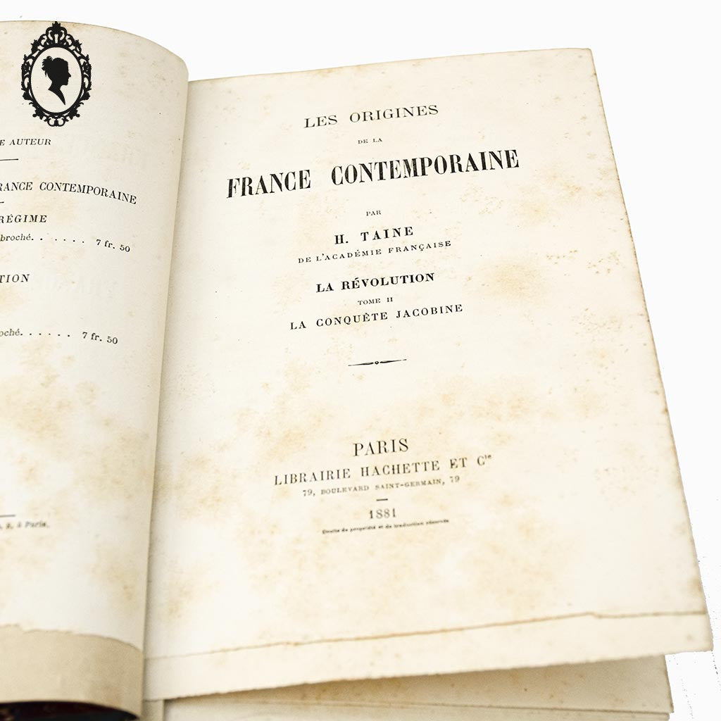 Lot 3 livres Les origines de la France contemporaine fin XIX anciens