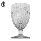 Lot 6 verres à digestif bistrot épais blancs à pied anciens