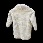 Manteau fourrure en lapin blanc enfant collection vintage ancien