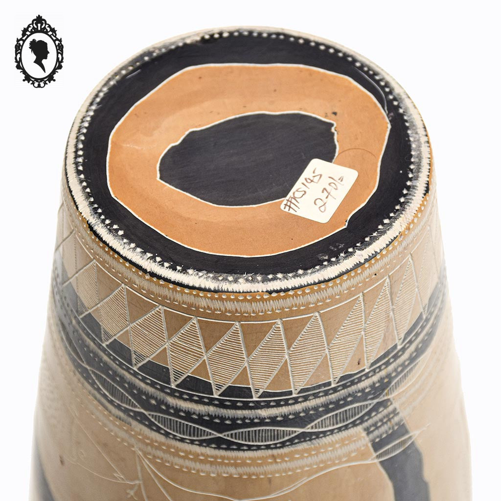 Pot grec jarre urne grecque avec couvercle en terre cuite argile