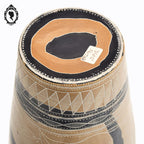 Pot grec jarre urne grecque avec couvercle en terre cuite argile