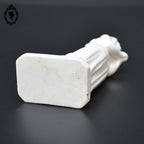 Statue Sainte Bernadette de Lourdes en albâtre blanc objet de religion ancien vintage H 14 cm