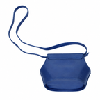 Sac vintage Orphelia en cuir bleu à bandoulière – Fabriqué en Italie