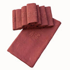 Service de table ancien damassé terracotta – Nappe et 10 serviettes monogrammes BG coton et lin