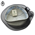 Chic chapeau été femme beige noir bleu fibre naturelle T M / 57 cm