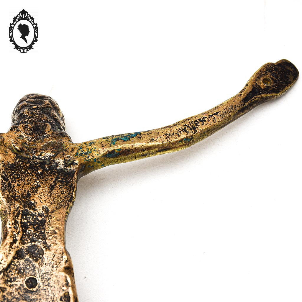 Christ crucifix H 33 cm en bronze doré signé J Mehary