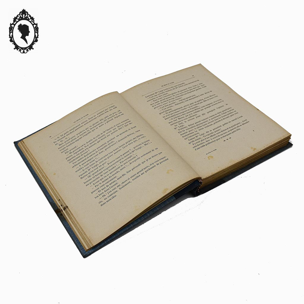 Livre bleu ancien Le Génie du Foyer de Jenny Lensia 1913