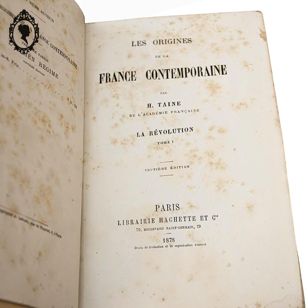 Lot 3 livres Les origines de la France contemporaine fin XIX anciens