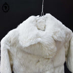 Manteau fourrure en lapin blanc enfant collection vintage ancien