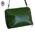Sac bandoulière cuir vert Italie femme vintage
