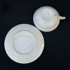 Service 12 tasses à café pots cafetière sucrier porcelaine fine UC Limoges blanc doré