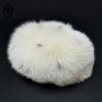 Chapeau toque véritable fourrure blanche pour femme vintage T 60 61