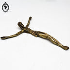 Christ crucifix H 33 cm en bronze doré signé J Mehary