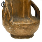 Grand vase Art Nouveau Gustave Van Vaerenbergh en plâtre marron ancien
