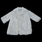 Manteau fourrure en lapin blanc enfant collection vintage ancien
