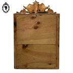 Miroir ancien avec fronton chimère phénix doré style Régence ou Napoléon 3 H 60 cm