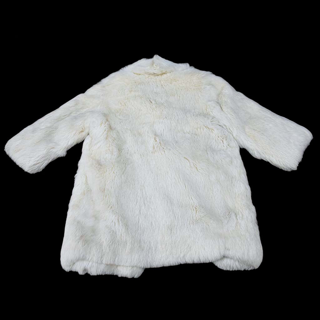 Manteau fourrure en lapin blanc enfant collection vintage ancien