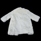 Manteau fourrure en lapin blanc enfant collection vintage ancien