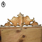 Miroir ancien avec fronton chimère phénix doré style Régence ou Napoléon 3 H 60 cm