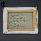 Tableau peinture à l’huile Notre Dame de Paris souvenir Montmartre 1983 18 x 14 cm