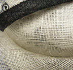 Chic Chapeau femme cérémonie beige noir Joa Nell en sisal NEUF Taille S Vintage