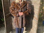 Manteau en fourrure véritable marron Taille 3840 vison ancien vintage