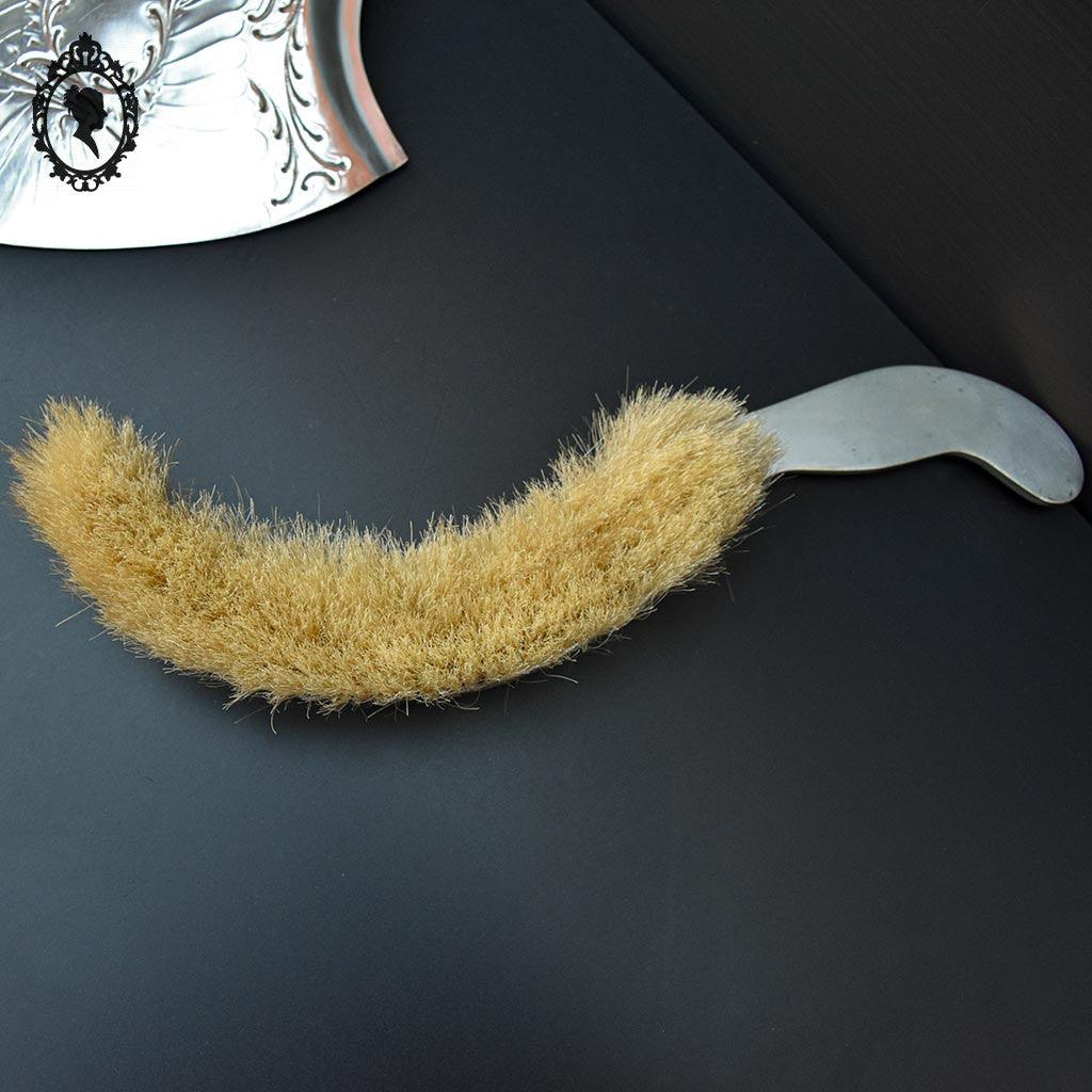 Ensemble pelle et brosse ramasse miettes en métal argenté ancien