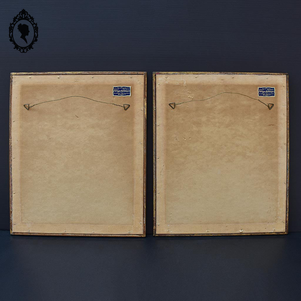 Lot 2 cadres le journal des Dames mode robes anciennes eaux fortes H 40 cm